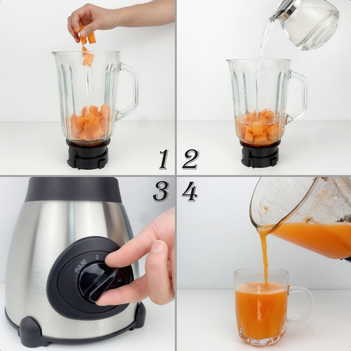 Licuadora De Acero Inoxidable Con Vaso De 1,5 Litros 2 En 1