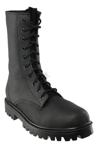 Botas Militar Tactica Alta Casco Piel Cierre Swat Bates Berr