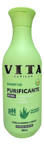 Shampoo Vitacilina Purificante Sin Parabenos 400ml Anticaspa