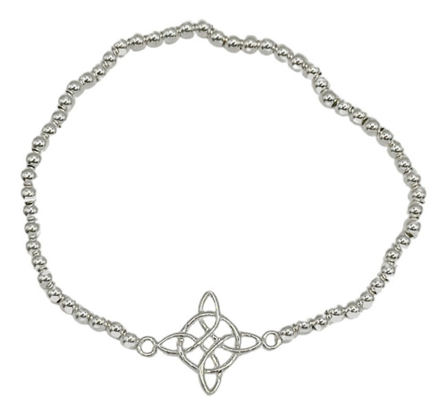 Pulsera Nudo De Bruja Amuleto Protección Plata Fina + Caja