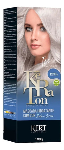 Kit Tinte Kert Cosméticos  Keraton Baño de brillo Máscara hidratante com cor tom ice para cabelo