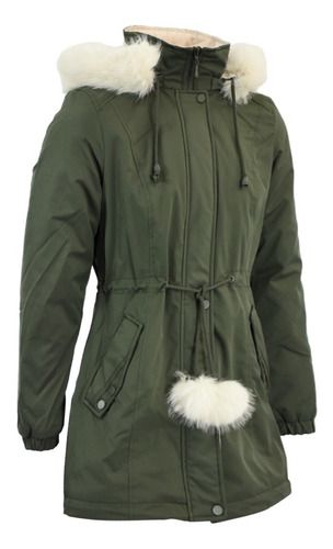 Imagen 4 de 9 de Campera Parka Importada Mujer Invierno Con Piel Yd 6365