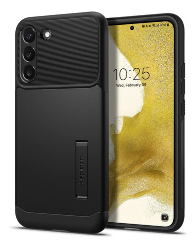 Imagem 1 de 5 de Capa Spigen Slim Armor Black Para Samsung Galaxy S22