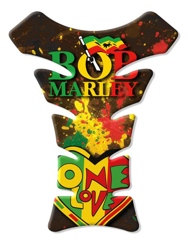 Adesivo Protetor Tanque Bob Marley One Love 18x13cm