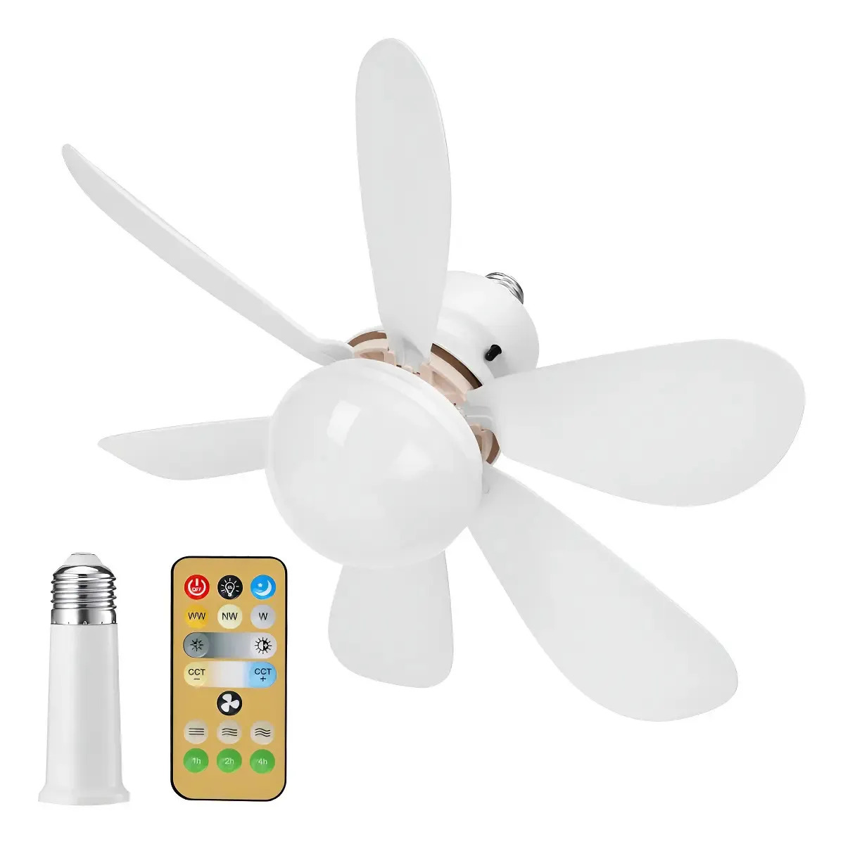 Ventilador Techo Lampara Luz Led 30w Control Remoto 6 Aspas
