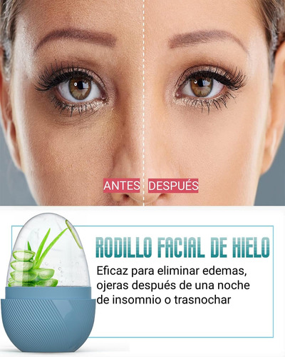 Rodillo Silicón Hielo Para Masaje Facial Reutilizable Cuidad