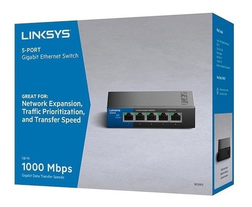 Imagen 2 de 3 de Switch Linksys Se3005 5 Puertos Gigabit