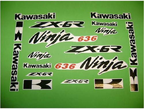 Kit De Stickers Calcomanias Moto Kawasaki Ninja Zx-6r 636