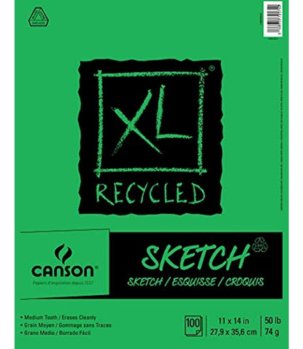 Bloc De Dibujo Reciclado Canson Xl Series, 11 X 14, Cubier