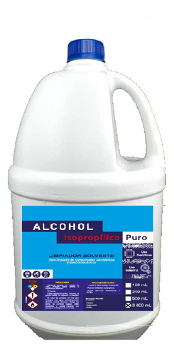 Alcohol Isopropílico  Puro 3.8 Litros