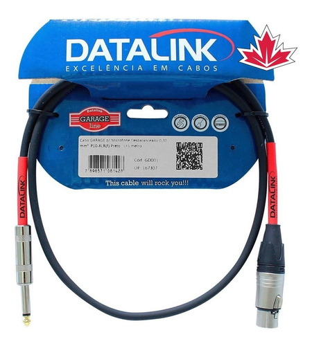 Cabo Desbalanceado Datalink Garage Xlr P10 1 M