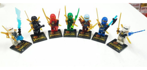 Set 8x Minifiguras Ninjago Bloques De Construccion Armables