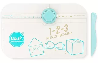 Tablero 1-2-3 Punch Board Creador Sobres, Cajas, Moños We R Color Blanco Forma de la perforación Para sobres, cajas y moños