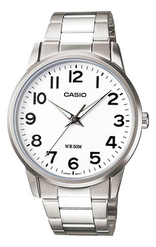 Reloj Casio Hombre Mtp-1303d-7b Agente Oficial Caba Color De La Malla Plateado Color Del Bisel Plateado Color Del Fondo Blanco