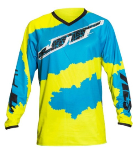 Camisa Jt Racing Azul/amar/neg T-l     