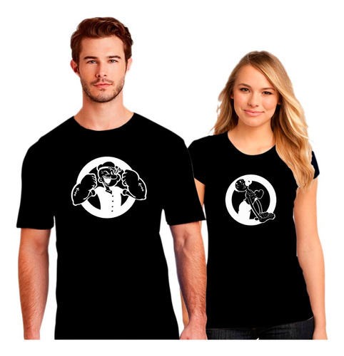 Par De Poleras Pololos/novios/enamorados Popeye Y Olivia 