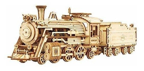 Rompecabezas 3d De Madera Prime Steam Express De Locomotora