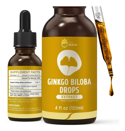 Extracto Lquido De Ginkgo Biloba, Suplementos Orgnicos De Ho