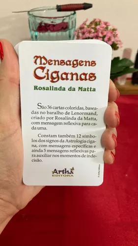 BARALHO DE CARTAS CIGANAS ROSALINDA DA MATA 36 CARTAS