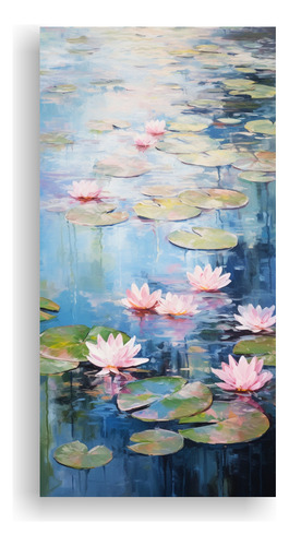30x60cm Cuadro De Monet Con Nenúfares - Decocuadros Flores