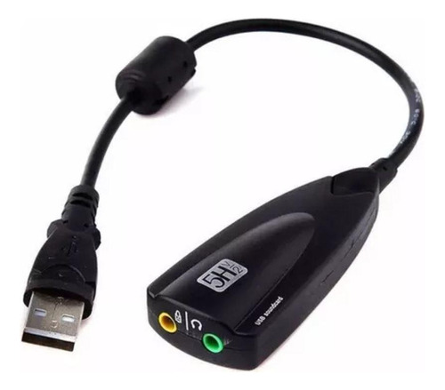 Adaptador Porta Usb De Som 7.1 Fone E Microfone