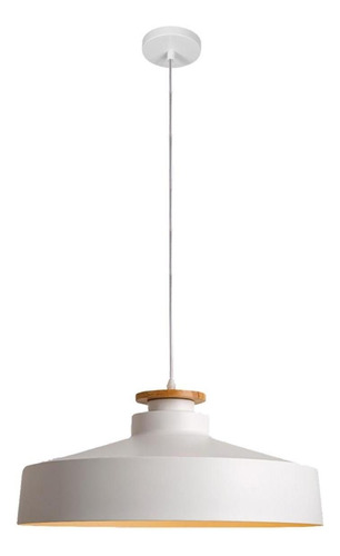 Lampara Colgantes Leuk Zeth Negro Blanco 1 Luz E27 Madera