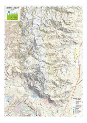 Mapa Topográfico: Cordón Esquel - La Hoya