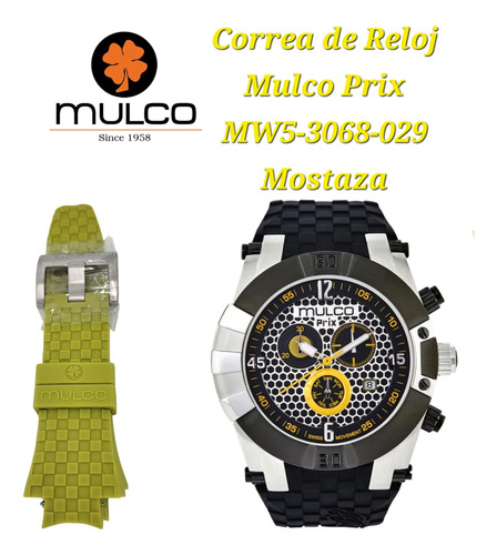 Correa Reloj Mulco Prix Mw5-3068-029 Negra