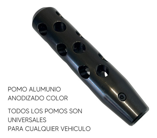 Pomo Palanca De Cambios Perforado Aluminio Rojas Competicion