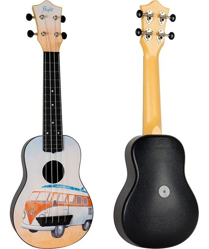 Ukulele Soprano Tus-25 Bus Viaje Con Funda Flight Ukelele # Color Blanco