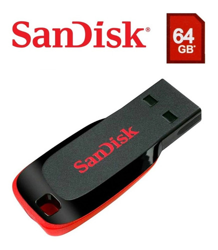 Pen Drive 64gb Sandisk C/ Com Windows Xp Original