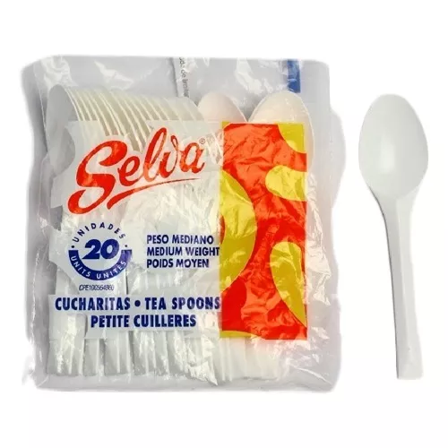 Cucharilla Plástica para Postre Selva