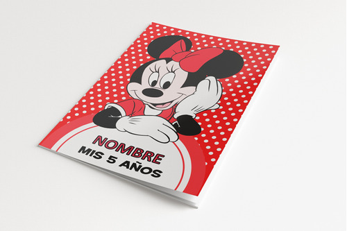 Libro Imprimible Colorear Minnie Roja Editable