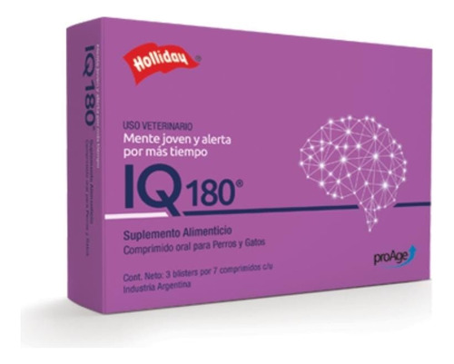 Iq 180 Holliday 3 Blister Con 7 Comprimidos Para Perro/gato