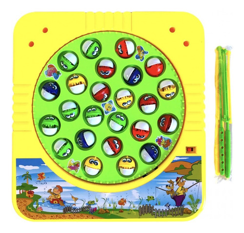 Juego De Mesa De Pesca A Pilas Con 25 Peces Y 4 Cañas