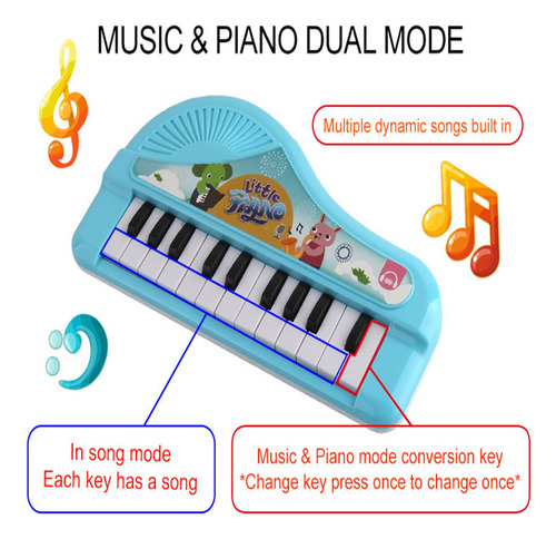Teclado De Piano Para Niños, Minipiano De Juguete Para Bebés