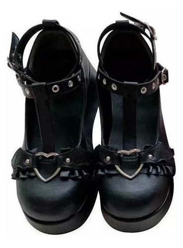 Lolita Shoes Bowknot Dark Goth Punk Plataforma Loli Zapatos