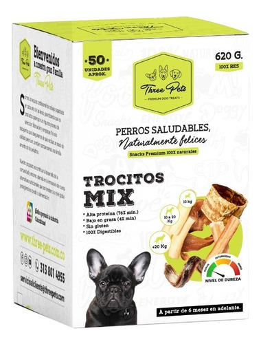 Snack Para Perro Three Pets Trocitos 620 Gr