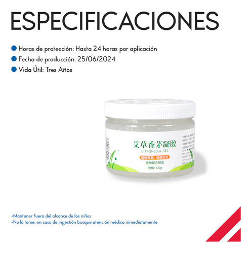 Repelentes De Mosquitos Insectos Diler Natural En Gel No Toxico Para Ambiente Aroma Fresco De Citronela