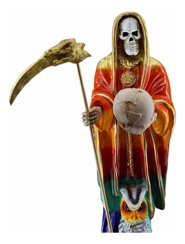 Santa Muerte 7 Potencias Suprema 30 Cm Curada + Oración 