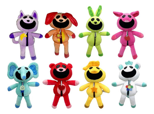 Set Peluches Smiling Critters 8 Pzas Poppy Playtime 21 Cm