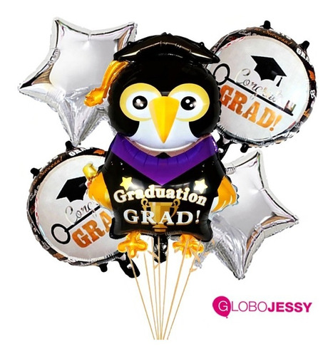 Globo De Graduación Pack 5 Pzas