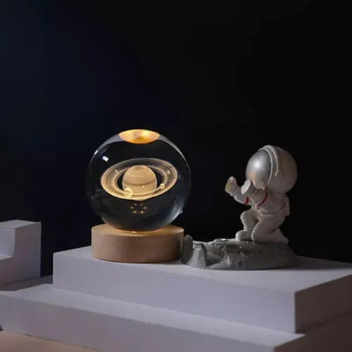 Lámpara Led 3d Esfera Proyector Saturno+obsequio Astronauta