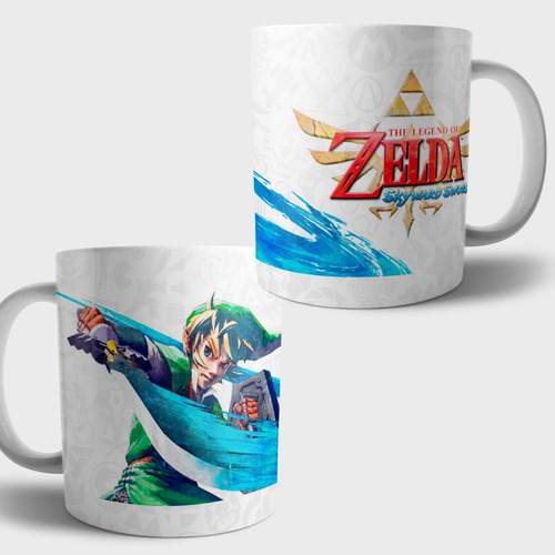 Taza Zelda Link,skyward, Cerámica 11onz, Calidad Premium