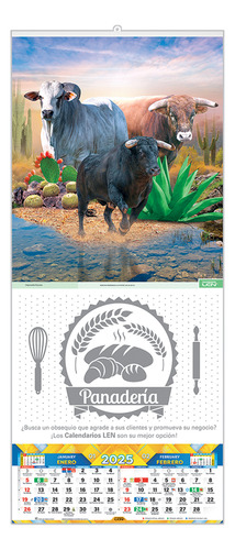 200 Calendario Len Varilla Mediano Np Imagen +santoral Anli