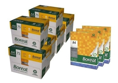 Resma Boreal A4 multifunción de 500 hojas de 75g color blanco por unidad