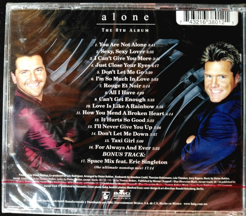 Modern Talking - Alone - The 8th Album (Usado)