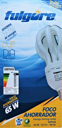 Foco Ahorrador Fulgore Fu0696 Luz De Dia 65w Autobalastrada Color De La Luz Luz De Día