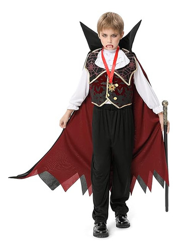 Disfraz Gotico Vampiro Halloween Para Niños Disfraz Dracula