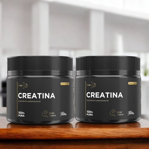 Kit 2 Creatina Monohidratada 300g Qualynutri Total 600g